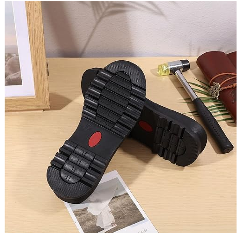 CHGCRAFT 1 Pair Shoe Replacement Rubber Full Out Sole A Pair Non-Skid Leather Shoes Wear Resistant Sole