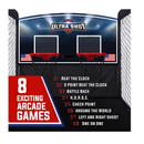 CINCINNATI GAMES Ultra Basketball Game Basketball Arcade Game Indoor with LED Electronic Scorer and Timer 8 Individual Games with Sound Effects