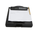 Mind Reader CLIPCALC-BLK Clipboard Calculator | Plastic Letter | Bottom Opening Storage