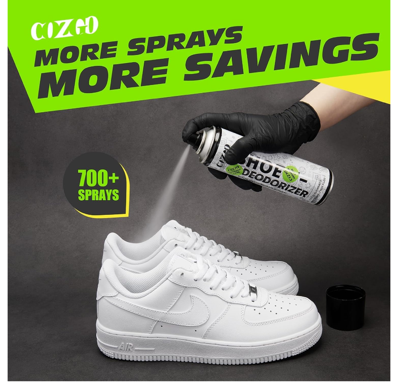 COZGO Shoe Deodorizer Spray, Shoe Refresher, Shoe Odor Smell Eliminator, 300ml (10oz) Long-Lasting Quick