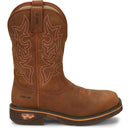 Justin Work Men's Resistor 11" Nano Comp Toe Boot - Russet Brown (CR4016) - View 3
