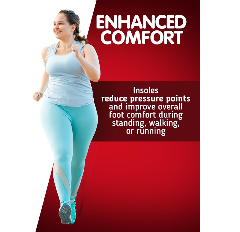 220+ lbs Plantar Fasciitis High Arch Support Insoles Men Women - Orthotic Shoe Inserts