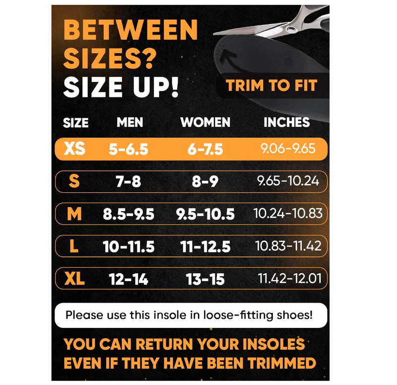 Premium High Arch Insoles for Ultimate Support - Plantar Fasciitis - Comfort for Foot Pain Relief - Anti-Fatigue