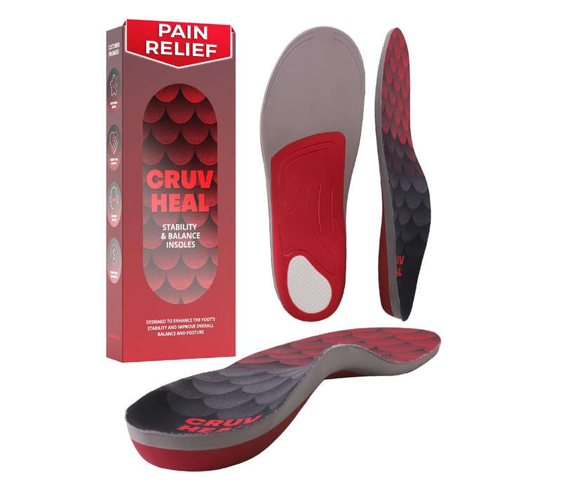 220+ lbs Plantar Fasciitis High Arch Support Insoles Men Women