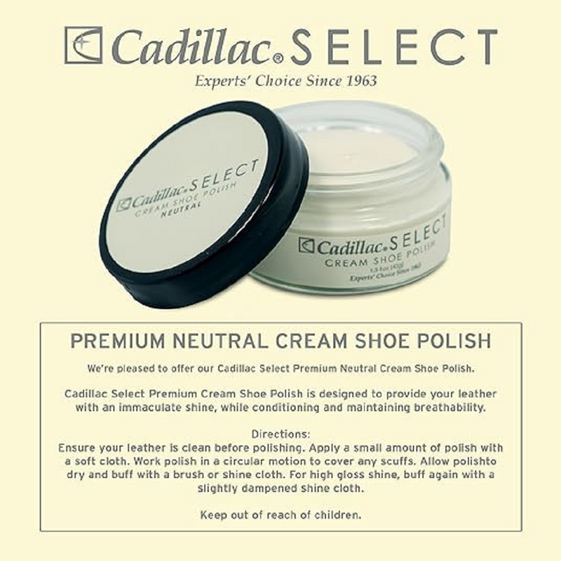 Cadillac Select Premium Cream Shoe Polish | Multiple Colors Available
