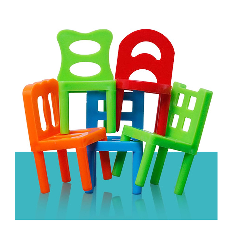 Carykon Pack of 36 Children Stacking Chairs DIY Balance Chair Stool Parent Child Gathering Puzzle Board Game Early Childhood Educational