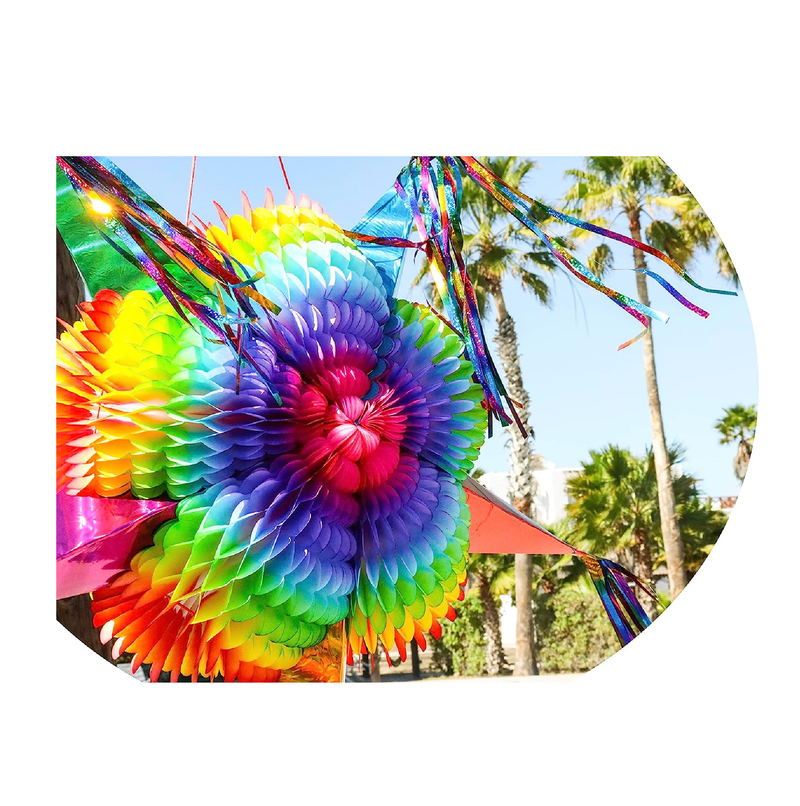 Celly Party Mexican Star Pinata Festive Rainbow Pinatas Party Decorations 32 Inch Large Authentica Birthday Pinata for Kids Birthday