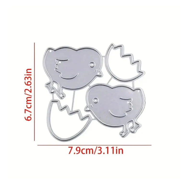 Chicken Metal Cutting Die -Card Template Die