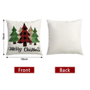 Christmas Decorations Throw Pillow Covers 18x18 Set of 4 Red Black Buffalo Plaid Christmas Tree Truck Snowman Farmhouse Christmas