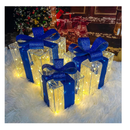 Christmas Decorations, Purtuemy Set of 3 Christmas Lighted Gift Boxes 140 LED Light up Xmas Present Ornament for Tree Indoor Outdoor Yard Holiday Door, Christmas Lights,Warm White, UL Plug