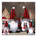 Christmas Gnomes Christmas Decorations for Home with Red Buffalo Plaid, 4 Pack Buffalo Plaid Christmas Gnomes Decorations for Home Tiered Tray, Christmas Decor