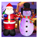 Christmas Inflatables Outdoor Decorations, 5 FT Set of 2 Christmas Inflatable Snowman with Rotating Lights and Santa Claus with Bright Lights