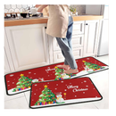 Christmas Kitchen Rug Set (2 PCS), Merry Christmas Snowman Indoor Kitchen Mat for Winter, Xmas Door Mat Runner Rug Mat for Kitchen Home Decor (17"x47"+17"x30",Snowman)
