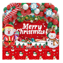 Christmas Party Decorations, Christmas Balloons Arch Kit with Merry Christmas Banner Snowman Tablecloth Snowflake Santa Claus Balloons for Friends Christmas Decorations Kit Supplies