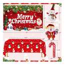 Christmas Party Decorations, Christmas Balloons Arch Kit with Merry Christmas Banner Snowman Tablecloth Snowflake Santa Claus Balloons for Friends Christmas Decorations Kit Supplies