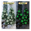 Christmas Snowflake Ornament Glow in The Dark Decorations- 36Pcs Luminous Plastic Snowflake Ornaments for Christmas Tree Decorations Winter Wonderland Bedroom Home Frozen Party Supplies