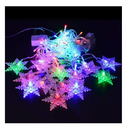 Christmas Snowflake Window Curtain String Lights, 20ft 40 LED Fairy Lights Battery Operated Waterproof Lights Indoor Outdoor Decorations for Bedroom Party Patio Room Garden Home Xmas Tree Decorations