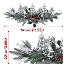 Christmas Table Centerpiece with LED Lights, Christmas Decoration with 3PCS Silver Christmas Tree, Natural Pine Cones, Christmas Balls for Holiday Party, Home, Fireplace