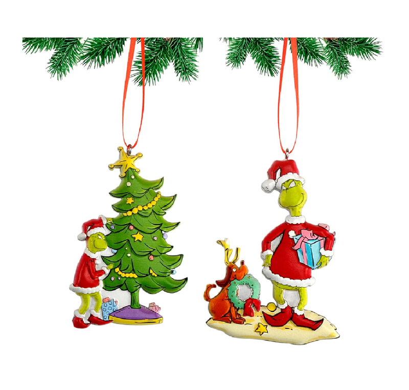 Christmas Tree Ornaments Decorations - 2 Pcs Resin Christmas Hangings Ornaments for Christmas Tree, Christmas Tree Decor for Indoors Home Decor (Style - 6)