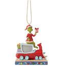 Christmas Tree Ornaments,Funny Greengrinch Hanging Ornaments Christmas Decorations, Cute Acrylic Green Christmas Tree Decorations Ornament (B)