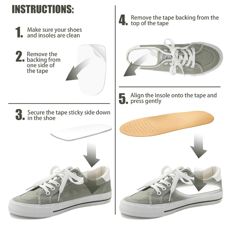 Chunful 12 Pairs Heel Tape Shoe Tape for Inside Shoes Sticky Inside Shoes Double Sided Shoe Tape for High Heels