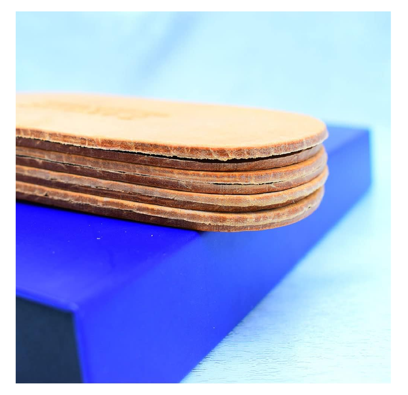 Genuine Leather Shoe Insoles, Absorbent Ultra Thin Pigskin Leather Insoles Break in and Conform to The Shape of Feet