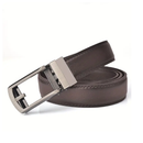 Click Belt Men's Leather Belt Formal And Casual Adjustable Micro Belt Waistband 1.18inch Width Belt Gift For Husband And Father