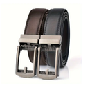 Click Belt Men's Leather Belt Formal And Casual Adjustable Micro Belt Waistband 1.18inch Width Belt Gift For Husband And Father