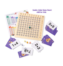 Cltoyvers Upgraded Multiplication Addition Math Board Game for Kids Wooden Montessori Math Toys for Girls Boys 4 5 6 7 8 9 Years Old