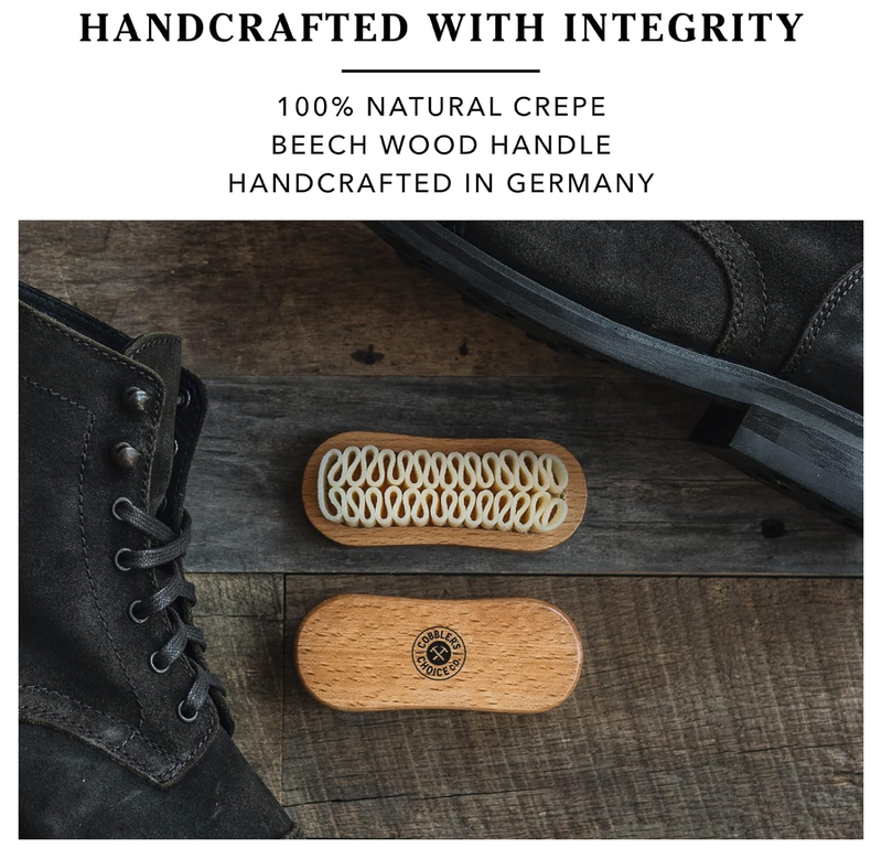 Cobbler's Choice Suede and Nubuck Brush - Made with Natural Crepe - Safely Cleans Suede and Nubuck!