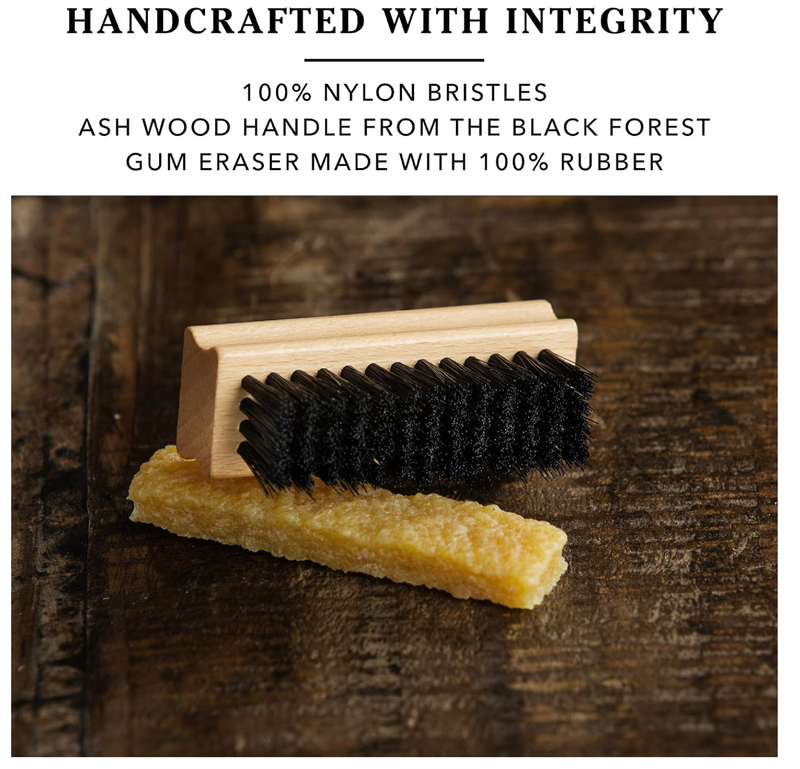 Suede Brush and Eraser - Suede Cleaner - Safe on Suede and Nubuck. Effectively Cleans and Restores Nap - Cobbler's Choice
