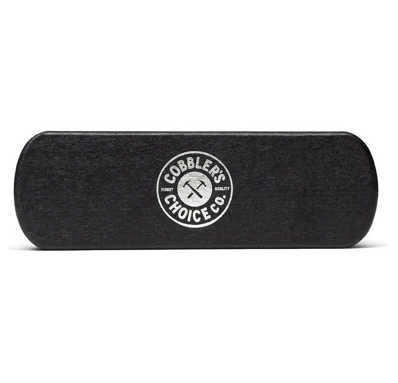 Premium Shoe Brush - Horsehair Shoe Brush - Concaved Handle for Premium Grip, Black