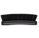 Premium Shoe Brush - Horsehair Shoe Brush - Concaved Handle for Premium Grip, Black
