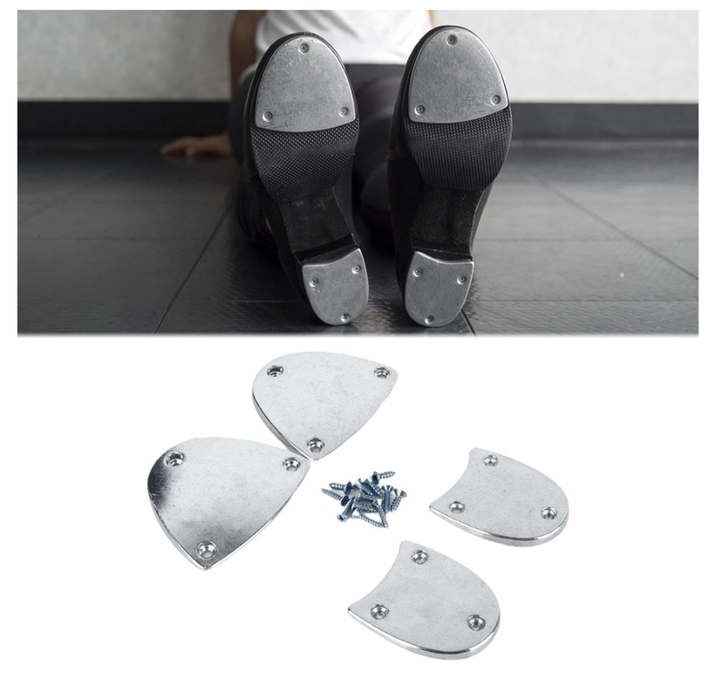 Colaxi Tap Shoe Sole Protector Anti Slip Metal Shoe Bottom and Heel for Tap Dance Shoes, Kids S