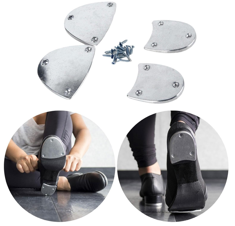 Colaxi Tap Shoe Sole Protector Anti Slip Metal Shoe Bottom and Heel for Tap Dance Shoes, Kids S