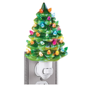Collections Etc Ceramic Christmas Tree Night Light - 6" H, Nostalgic, Decorative Bathroom Decoration, Green