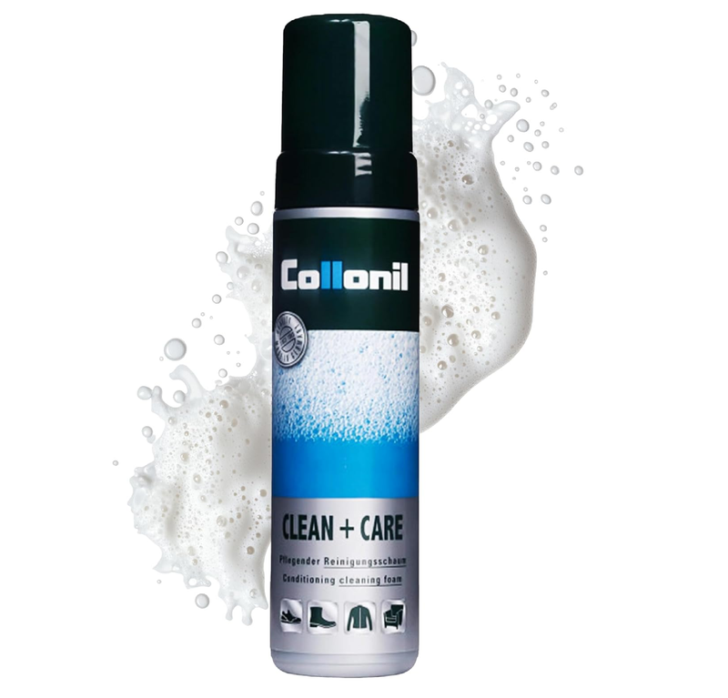 Collonil Clean & Care Shoe Cleaner - Cleaning Foam – Sneaker Cleaner for Leather, Suede, Textile & Synthetic