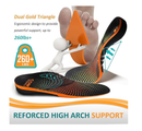 Plantar Fasciitis Insoles for Standing All Day, Heavy Duty High Arch Suppport