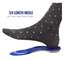 Tri-Balance Gel Orthotic Insoles for Men, 3/4 Length Inserts for Men’s Shoe Sizes 8-12, 1 Pack