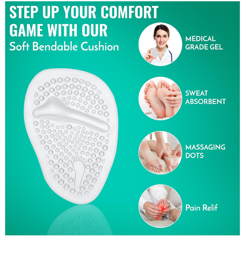 Metatarsal Pads 3 Pairs - Ball of Foot Cushion - Soft Cushion Design - Shock Absorbing