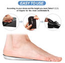 Adjustable Orthopedic Heel Lift Inserts Gel Height Increase Insoles for Women Men Leg Length Discrepancy,