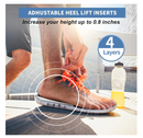 Adjustable Orthopedic Heel Lift Inserts Gel Height Increase Insoles for Women Men Leg Length Discrepancy,