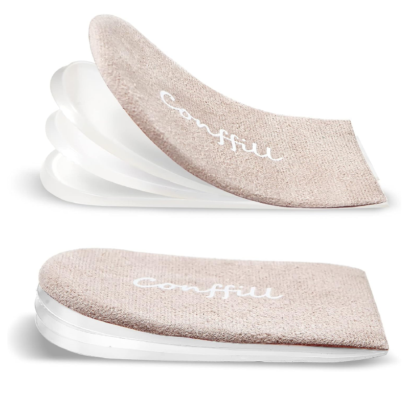 Adjustable Orthopedic Heel Lift Inserts Gel Height Increase Insoles for Women Men Leg Length Discrepancy,