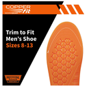 COPPER FIT PRO Grade Work Insoles – Anti-Shock, Anti-Fatigue Orthopedic Cushion with Contoured Arch – for Work Boots and Shoes