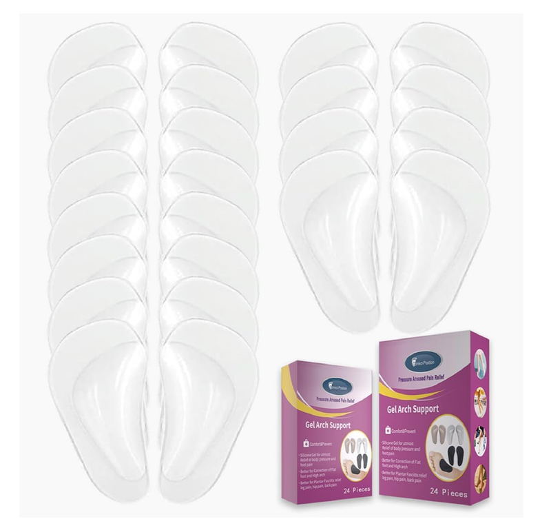 Correct Position Arch Support Shoe Insoles for Flat Feet, Gel Arch Inserts for Plantar Fasciitis,