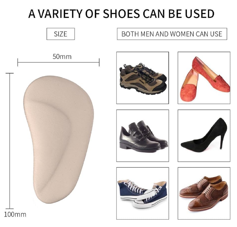 Correct Position Arch Support Shoe Insoles for Flat Feet, Gel Arch Inserts for Plantar Fasciitis,