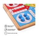 Crobyi 12 Inches Ludo Board Game + Snakes and Ladders Board Game 2 in 1 Classic Board Game Set for Adults