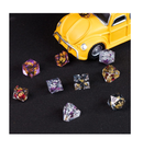 Cusdie Handmade DND Dice Liquid Core Dice Set D&D Quicksand Sharp Dice 7 PCs Transparent Polyhedral Dice Set for Dungeons & Dragons RPG MTG and Other Table Games