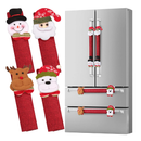 D-FantiX Christmas Refrigerator Handle Covers Set of 8, Santa Snowman Kitchen Appliance Covers Fridge Microwave Oven Dishwasher Refrigerator Door Handle Covers Protector Christmas Decorations