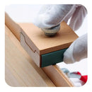 DIY Leather Craft Edge Tool Beech Block Handmade Leather Durable Tanned Tool Wooden Edge Grinding Sandpaper Treatment